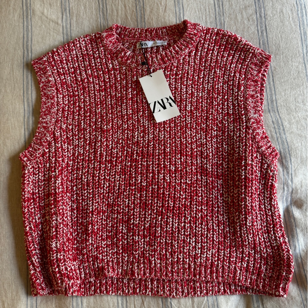 Zara knitted sweater vest